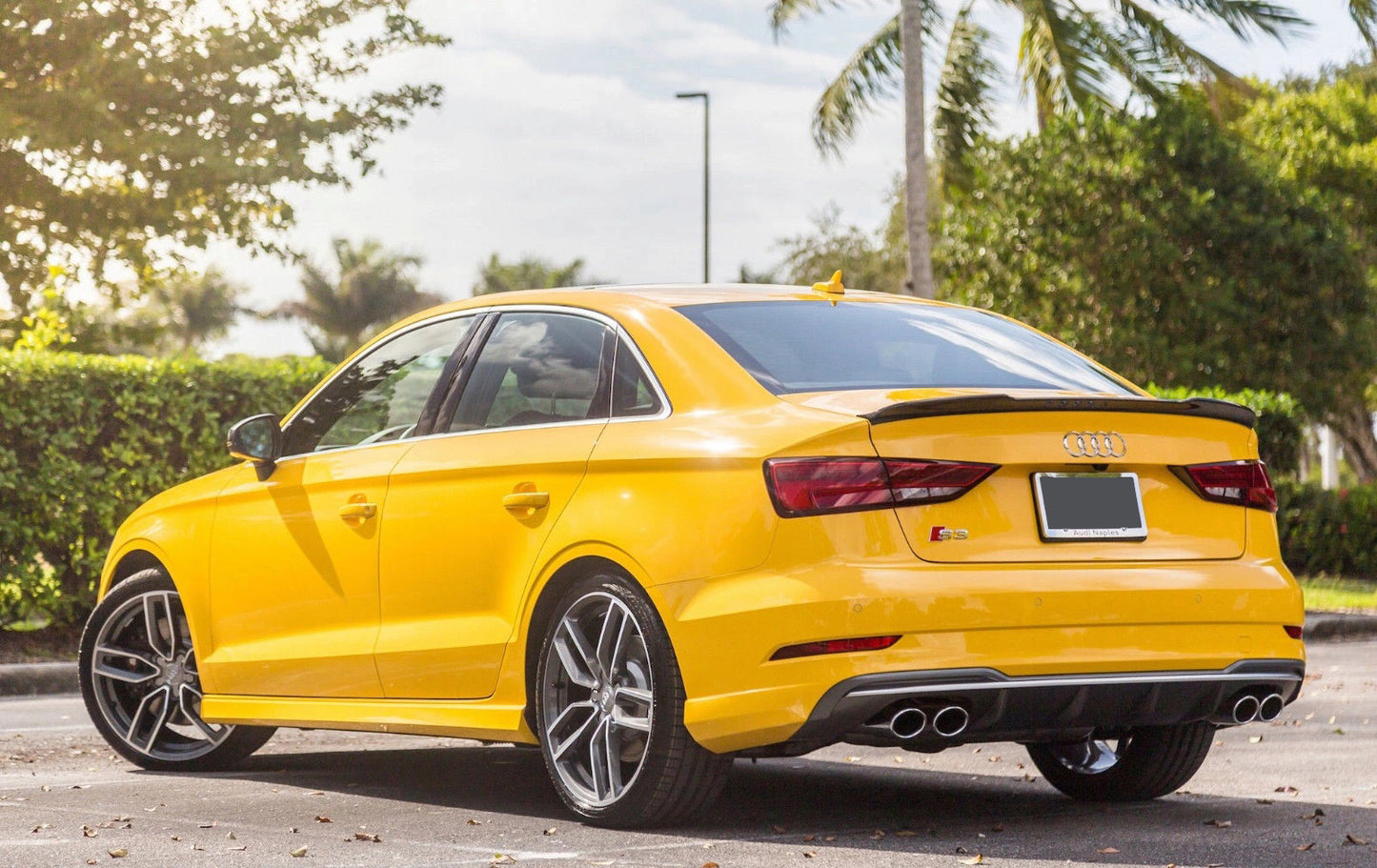 💎SPOILER POSTERIORE ADATTO PER AUDI A3 8V SPORTBACK 2012-2016 NERO LUCIDO💎