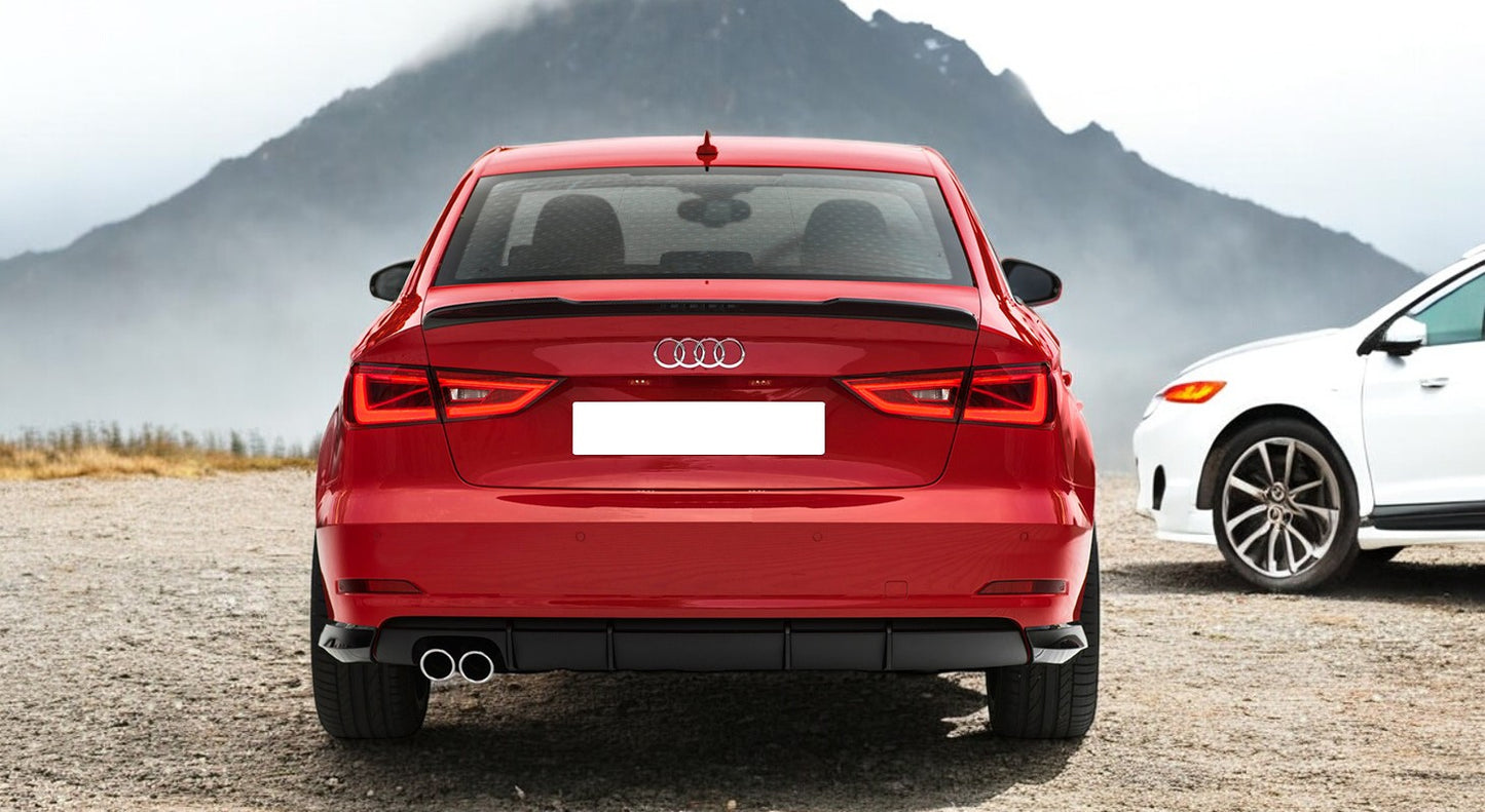 💎SPOILER POSTERIORE ADATTO PER AUDI A3 8V SPORTBACK 2012-2016 NERO LUCIDO💎