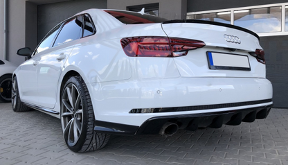 ❤️Diffusore Posteriore con Splitter Look Sportivo per Audi A4 B9 S-Line 2015–2❤️