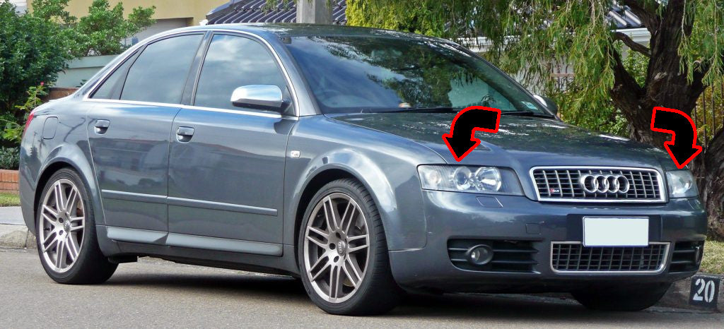 ⭐Headlights suitable for Audi A4 B6 (2000-2004) RHD or LHD Black⭐