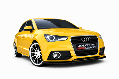 💫ART.9364 Splitter Anteriore Nero Lucido per Audi A1 8X 2010-2015💫