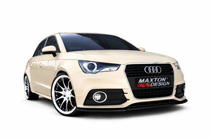 💫ART.9364 Splitter Anteriore Nero Lucido per Audi A1 8X 2010-2015💫