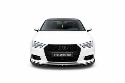 💫ART.9370 Splitter Nero Lucido per Audi A3 Sedan 8V Facelift 2016-2020💫