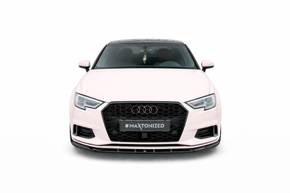 💫ART.9370 Splitter Nero Lucido per Audi A3 Sedan 8V Facelift 2016-2020💫