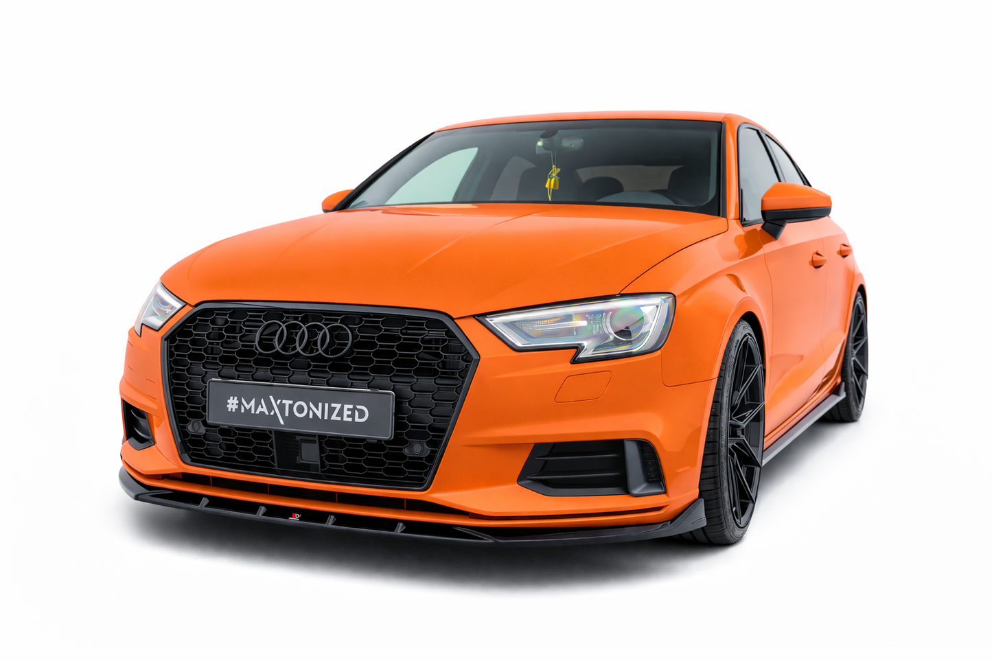 💫ART.9370 Splitter Nero Lucido per Audi A3 Sedan 8V Facelift 2016-2020💫