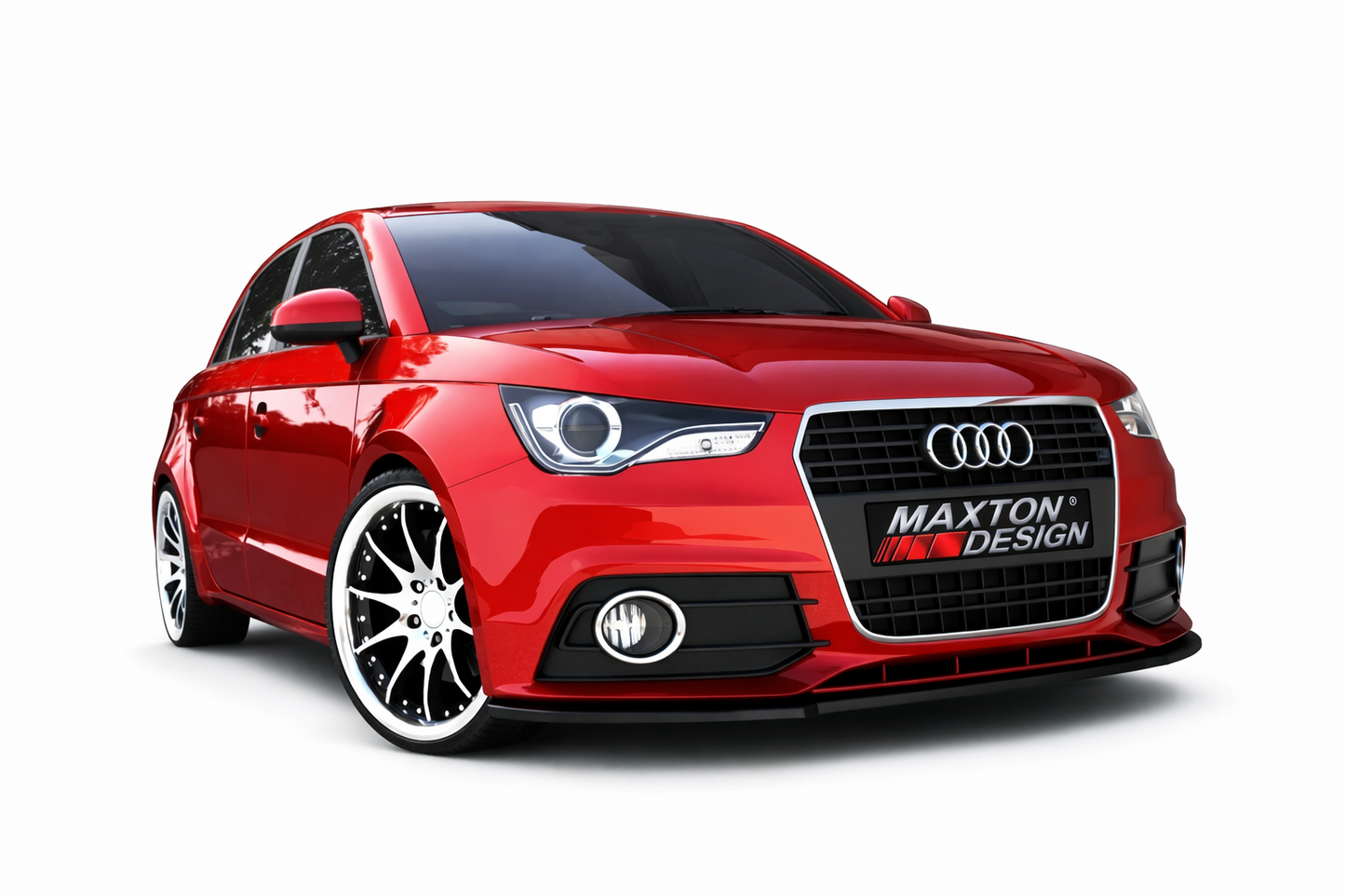 💫ART.9364 Splitter Anteriore Nero Lucido per Audi A1 8X 2010-2015💫