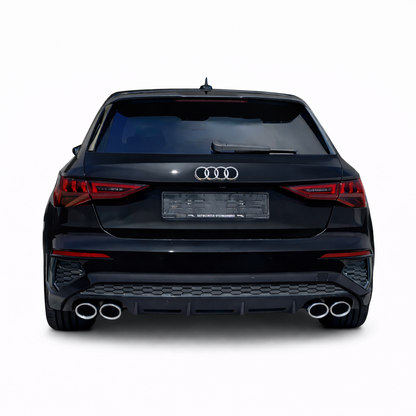 💫Diffusore posteriore Nero Lucido per Audi S3 e A3 S-Line 8Y Sportback 2020-2023💫