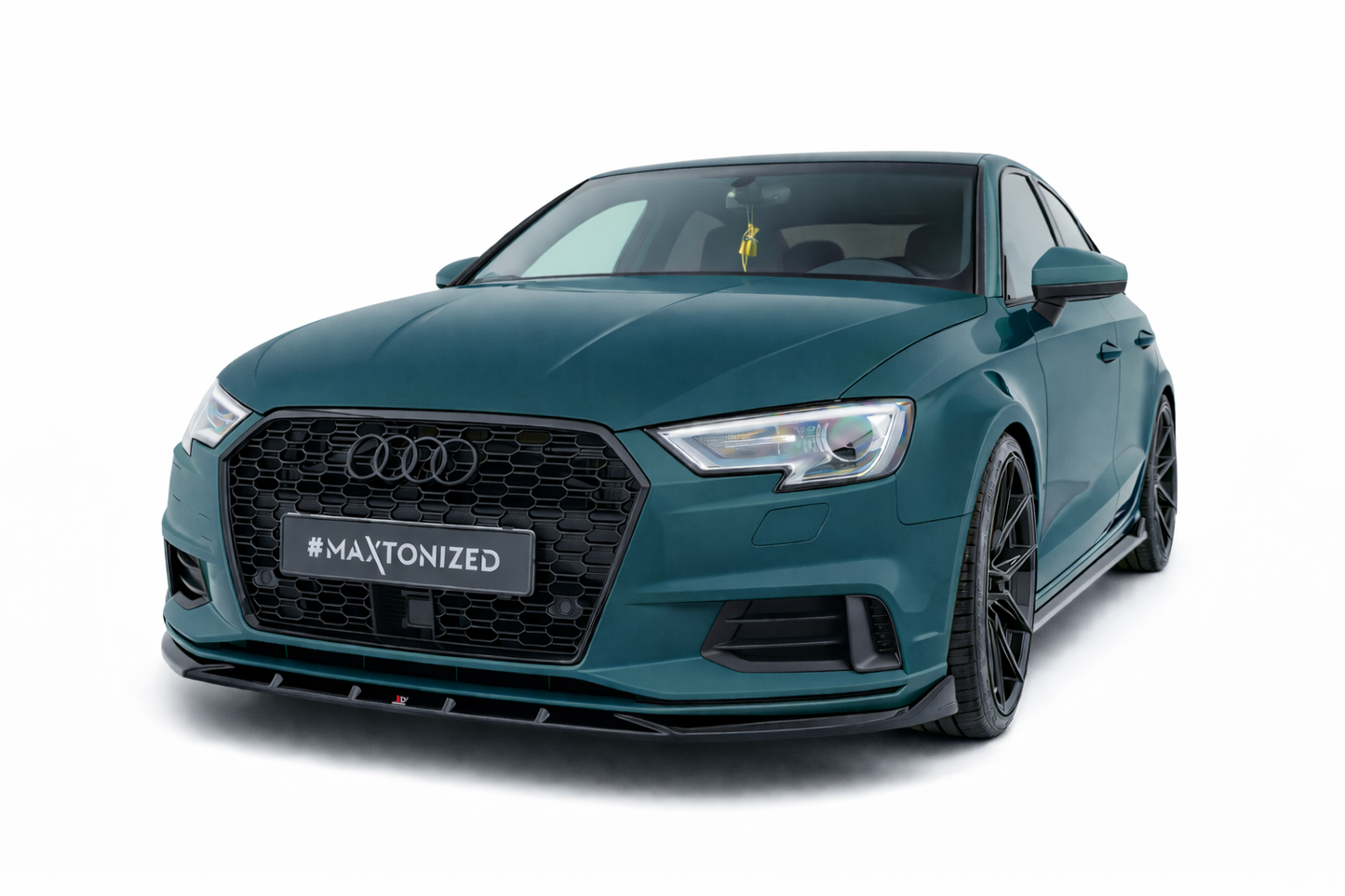 💫ART.9370 Splitter Nero Lucido per Audi A3 Sedan 8V Facelift 2016-2020💫