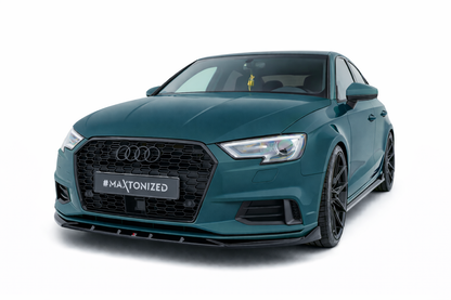 💫ART.9370 Splitter Nero Lucido per Audi A3 Sedan 8V Facelift 2016-2020💫