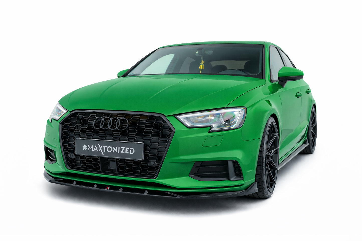 💫ART.9370 Splitter Nero Lucido per Audi A3 Sedan 8V Facelift 2016-2020💫