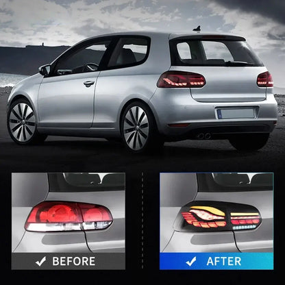 💎FANALI POSTERIORI ADATTI PER VW GOLF VI 2009-2013 NERO💎