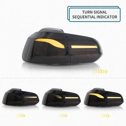 💎FANALI POSTERIORI ADATTI PER VW GOLF VI 2009-2013 NERO💎
