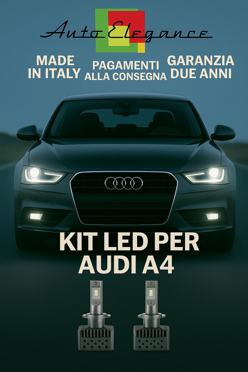 🔥 KIT LED D3S 6000K BIANCO Anabbaglianti + Fendinebbia per Audi A4 🔥