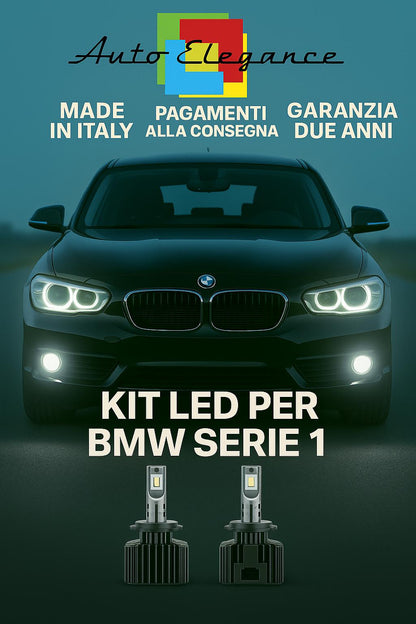 🔥 KIT LED D1S 6000K BIANCO Anabbaglianti + Fendinebbia per BMW Serie 1 🔥