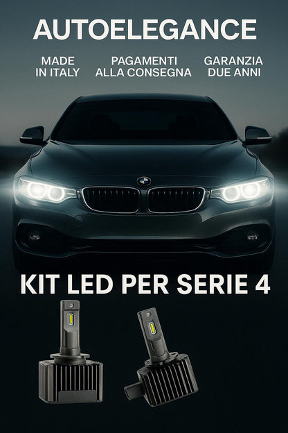 💖 KIT LED D1S 6000K Anabbaglianti per BMW Serie 4 Luce Bianca Fredda CANBUS 💖