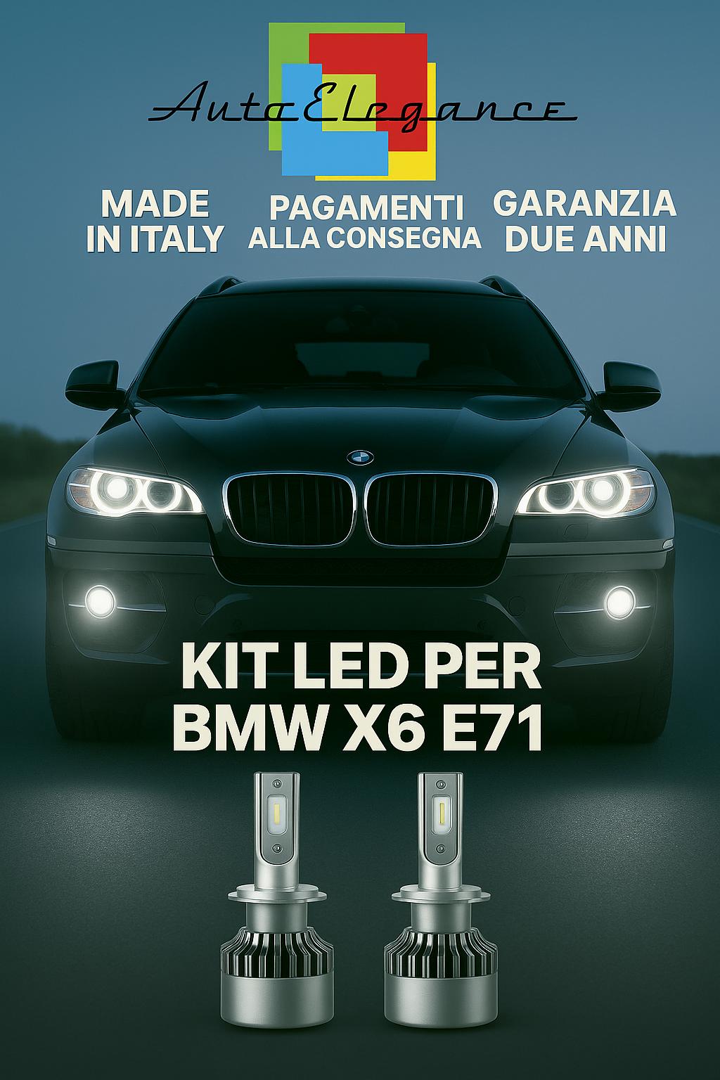 🔥 KIT LED D1S 6000K BIANCO CANBUS Anabbaglianti + Fendinebbia per BMW X6 E71 🔥