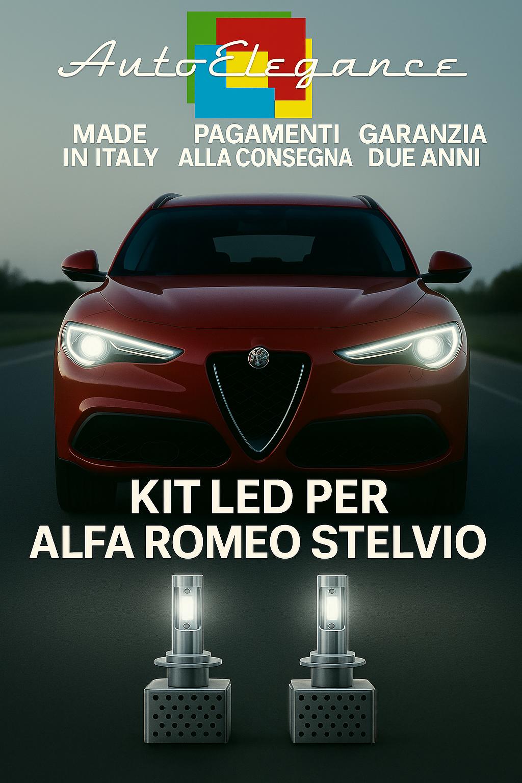 🔥KIT LED D3S 6000K BIANCO CANBUS Anabbaglianti per Alfa Romeo Stelvio 🔥