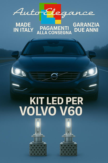 🔥KIT LED D3S 6000K BIANCO CANBUS Anabbaglianti + Fendinebbia per Volvo V60 🔥