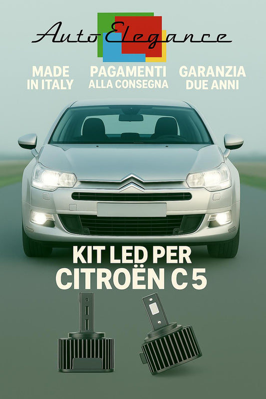 🔥 KIT LED D1S 6000K BIANCO Anabbaglianti + Fendinebbia per Citroën C5 🔥