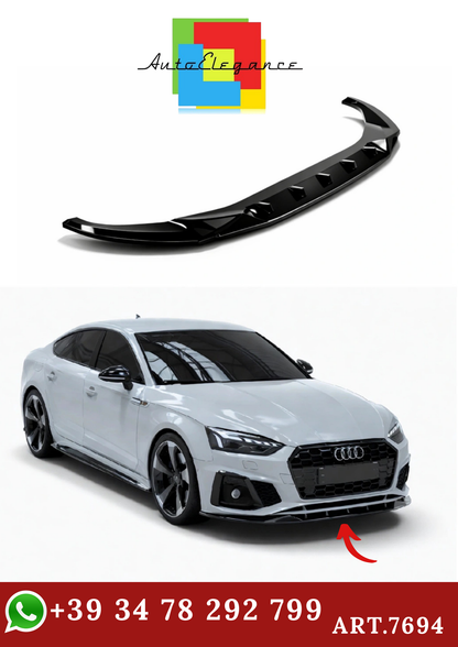 🔥ART.7694 SPLITTER ANTERIORE ADATTO PER AUDI S5 - A5 F5 FACELIFT (2019-2024) 🔥