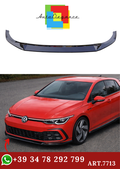 🔥ART.7713 SPLITTER ANTERIORE ADATTO PER VW GOLF Mk8 GTI-GTE-GTD-R-LINE V2🔥