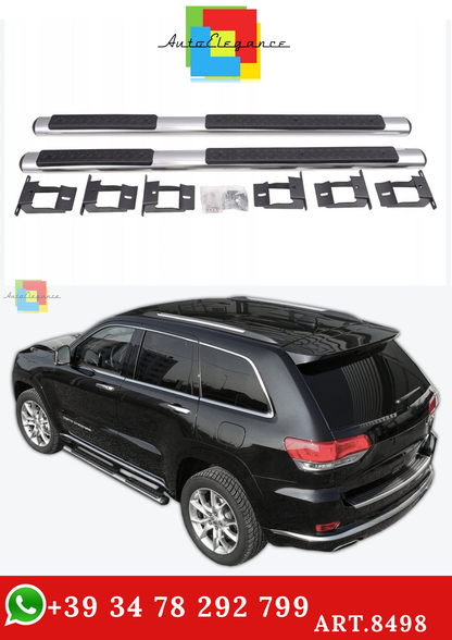 🔥ART.8498 BARRE LATERALI PEDANE INOX ADATTO PER JEEP GRAND CHEROKEE 2011-2024🔥