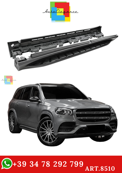 🔥ART.8510 PEDANE LATERALE SOTTOPORTA PER MERCEDES GLS X167 DAL 2020 NERO🔥