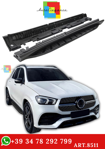 🔥ART.8511 PEDANE LATERALE SOTTOPORTA PER MERCEDES GLE V167 DAL 2019 NERO🔥