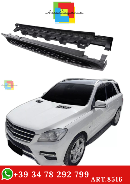 🔥ART.8516 PEDANE LATERALE SOTTOPORTA PER MERCEDES ML W166 12-19 / GLE NERO🔥