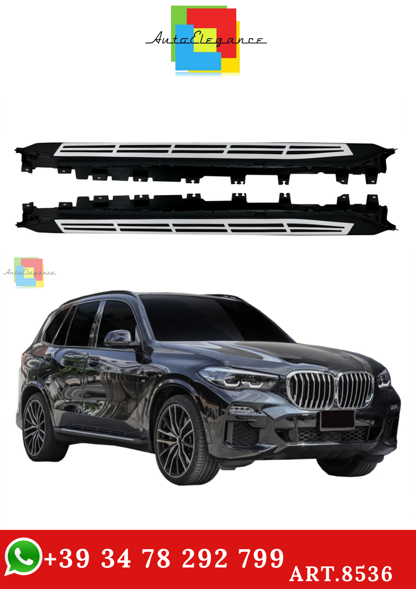 🔥ART.8536 PEDANE LATERALE SOTTOPORTA Per BMW X5 G05 DAL 2019🔥