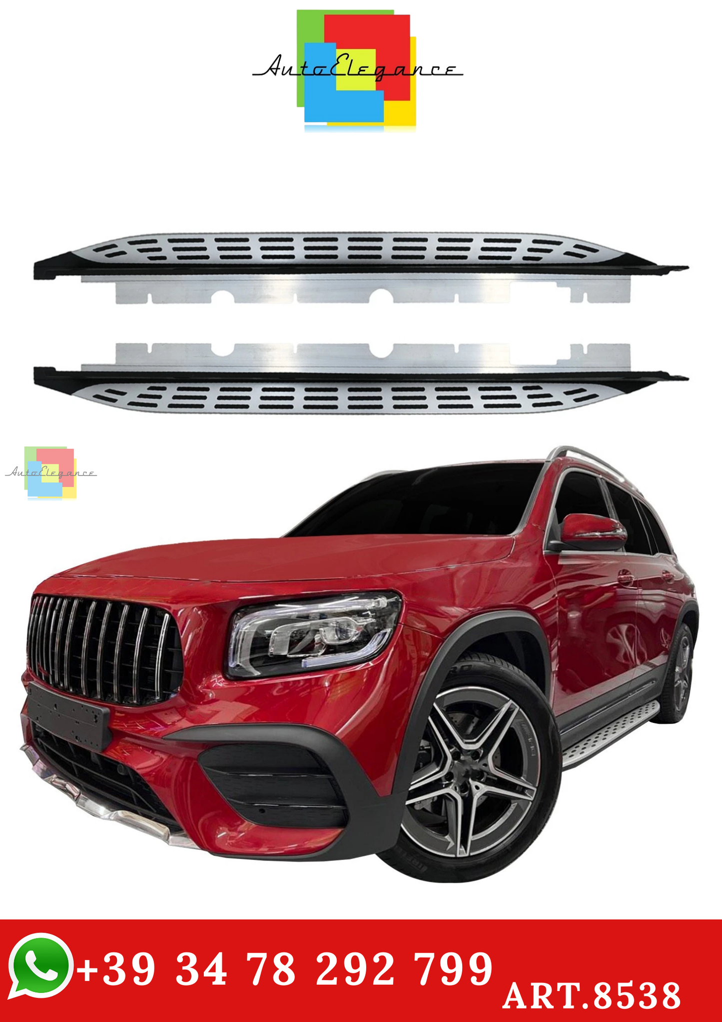 🔥ART.8538 PEDANE LATERALE SOTTOPORTA PER MERCEDES GLB X247 DAL 2019🔥
