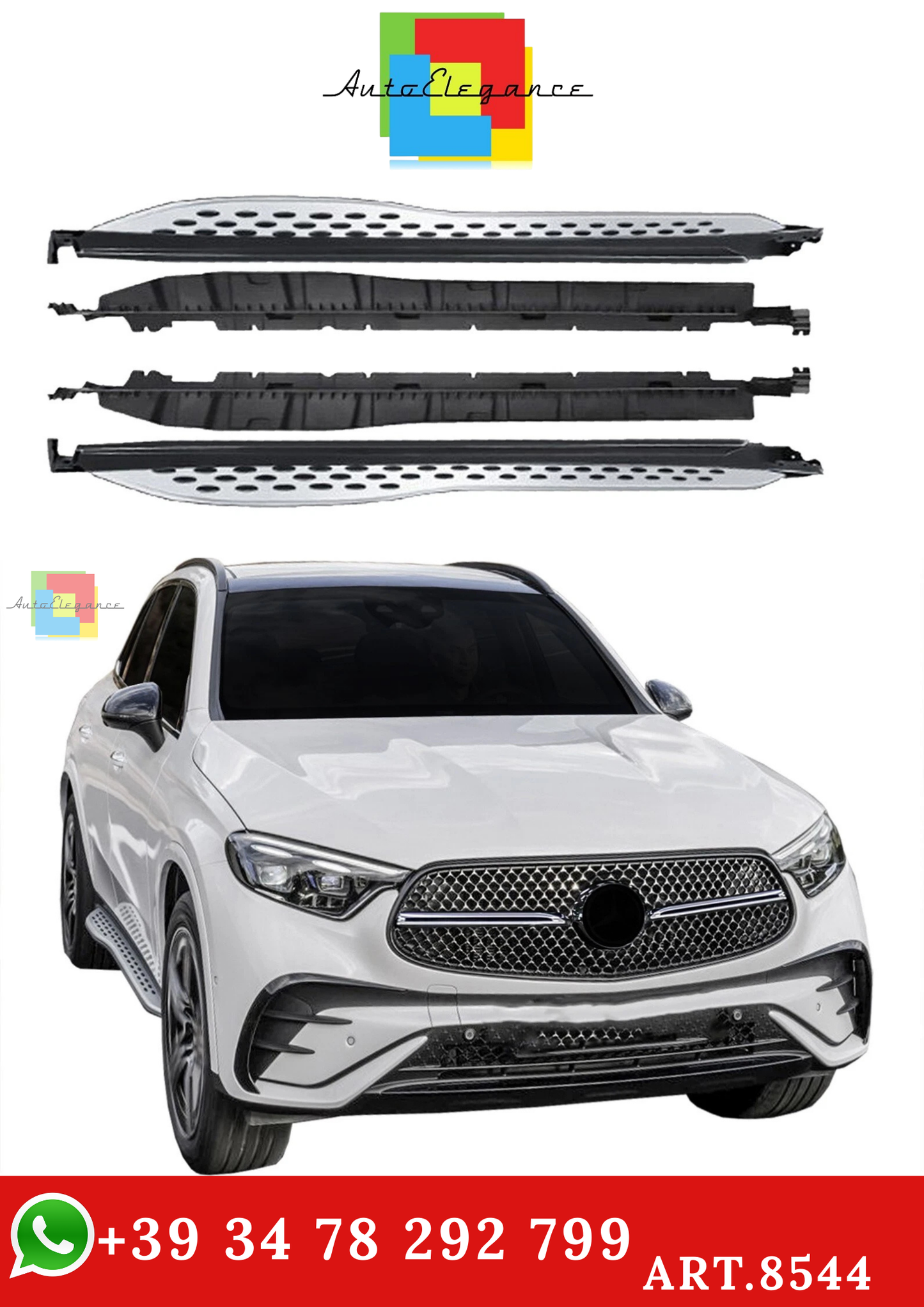 🔥ART.8544 PEDANE LATERALE SOTTOPORTA PER MERCEDES GLC X254 DAL 2022🔥