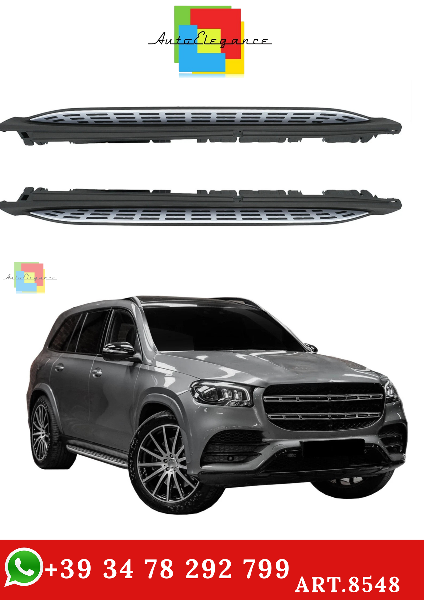 🔥ART.8548 PEDANE LATERALE SOTTOPORTA PER MERCEDES GLS X167 DAL 2020🔥