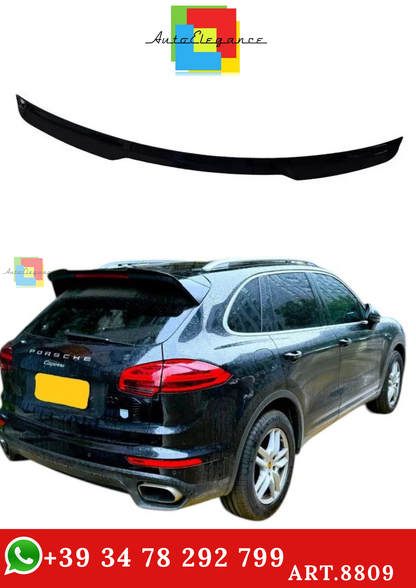 🔥ART.8809 SPOILER LABBRO TETTO NERO LUCIDO POSTERIORE PORSCHE CAYENNE 15-18🔥