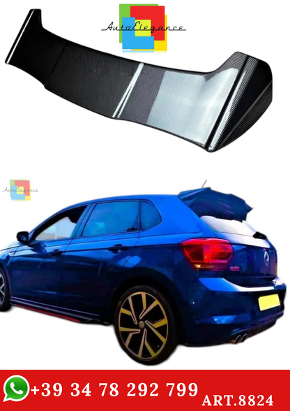 🔥ART.8824 SPOILER TETTO FIBRA DI CARBONIO POSTERIORE VW POLO MK6 AW GTI R🔥