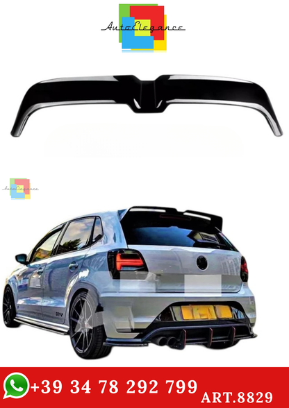 🔥ART.8829 SPOILER TETTO NERO LUCIDO POSTERIORE PER VW POLO MK5 6R 6C GTI R🔥