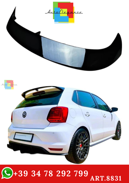 🔥ART.8831 SPOILER NERO LUCIDO POSTERIORE VW POLO MK5 6R 6C GTI R WRC STYLE🔥