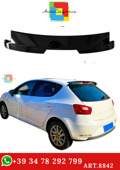 🔥ART.8842 SPOILER NERO LUCIDO POSTERIORE SEAT IBIZA MK4 6J 5 PORTE 2008-2017🔥