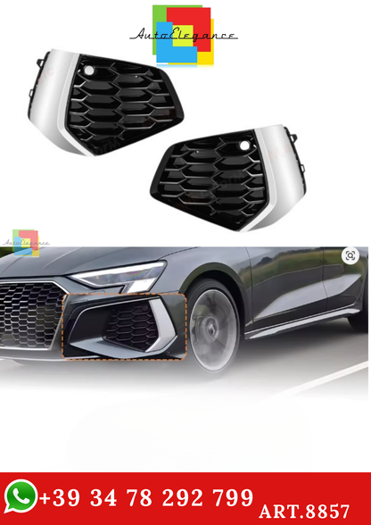 🔥ART.8857 GRIGLIA FENDINEBBIA PER AUDI A3 S-line ME PROFILO SATINATO COPPIA🔥