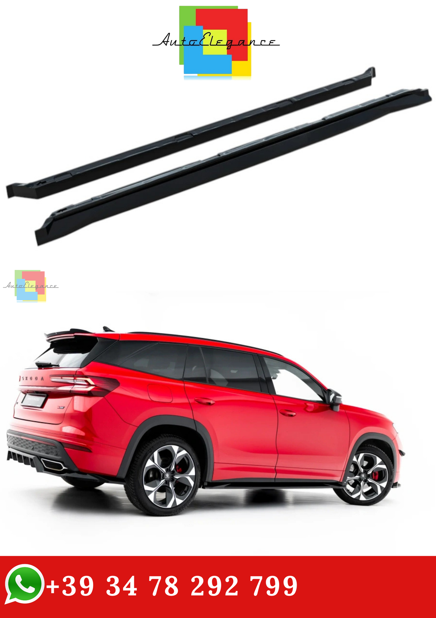 🔥MINIGONNE LATERALI E DIFFUSORI ADATTO PER SKODA KODIAQ RS Mk2🔥