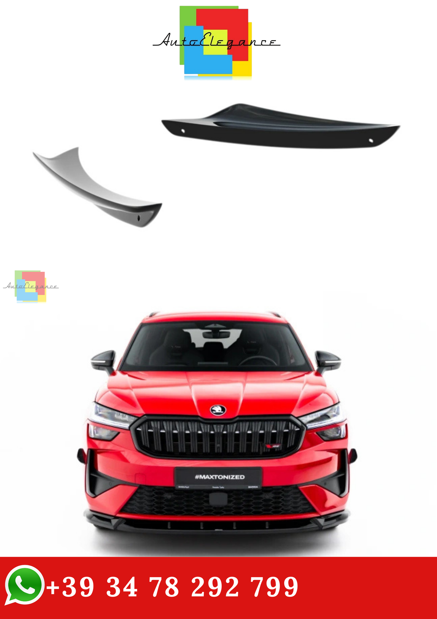 🔥ALETTE PARAURTI ANTERIORI (CANARD) ADATTO PER SKODA KODIAQ RS Mk2🔥