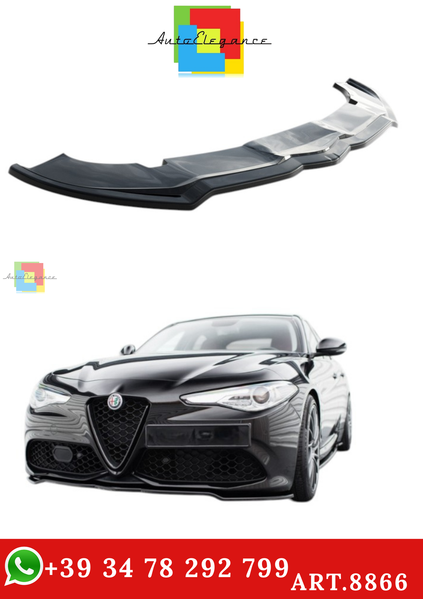 🔥ART.8866 SPLITTER ADATTO PER V.1 ALFA ROMEO GIULIA VELOCE🔥
