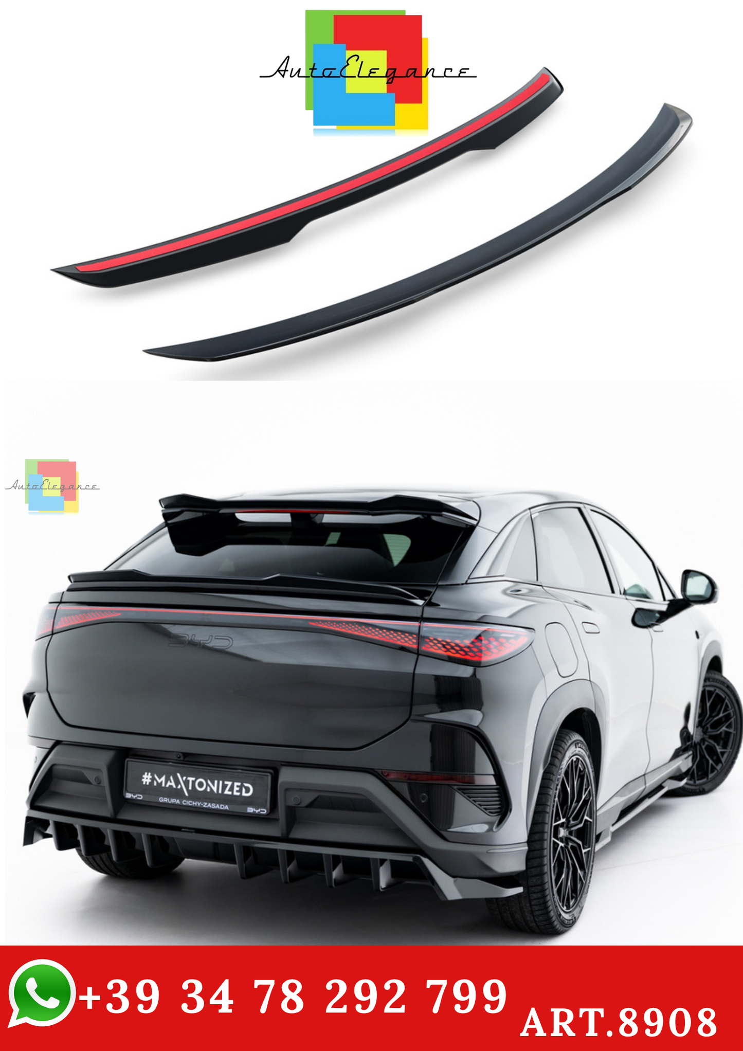 🔥ART.8908  SPOILER POSTERIORE ADATTO PER BYD SEALION 7 Mk1🔥