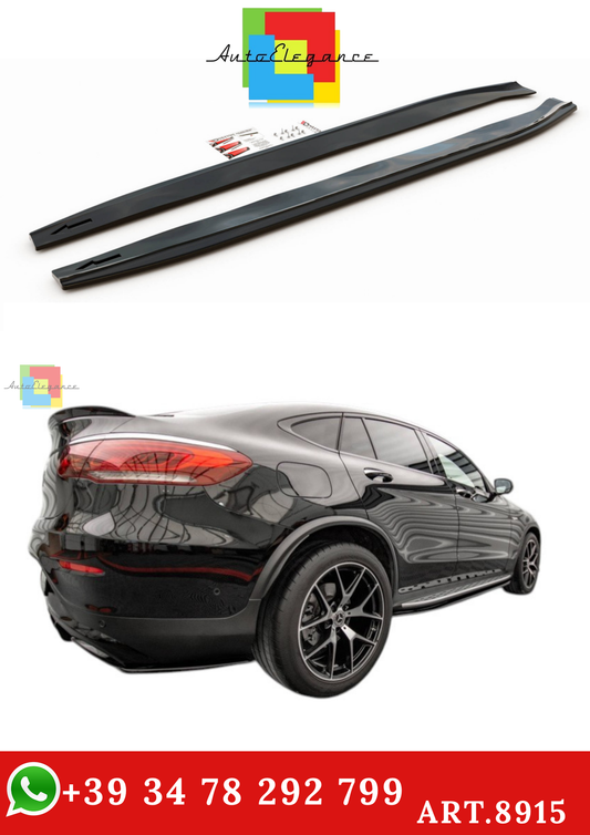 🔥ART.8915 MINIGONNE LATERALI  V.1 PER MERCEDES-BENZ GLC COUPE AMG-LINE C253 🔥
