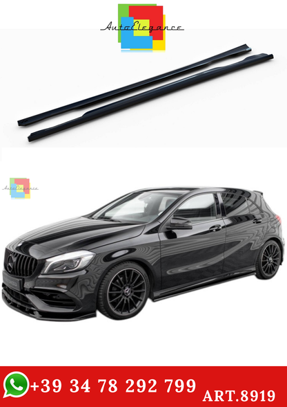 🔥ART.8919 MINIGONNE LATERALI PER MERCEDES-BENZ A AMG-LINE W176 FACELIFT🔥