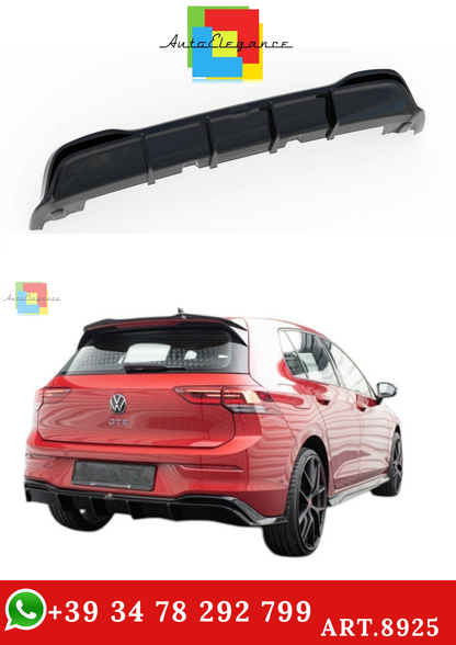 🔥ART.8925 DIFFUSORE POSTERIORE VW GOLF GTE / R-LINE Mk8 / Mk8 FACELIFT🔥