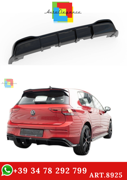 🔥ART.8925 DIFFUSORE POSTERIORE VW GOLF GTE / R-LINE Mk8 / Mk8 FACELIFT🔥
