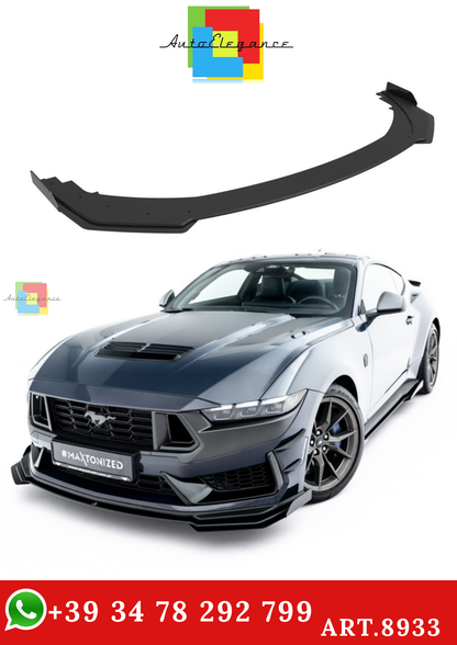 🔥ART.8933 SPLITTER ANTERIORE STREET PRO + ALETTE PER FORD MUSTANG DARK HORSE 🔥