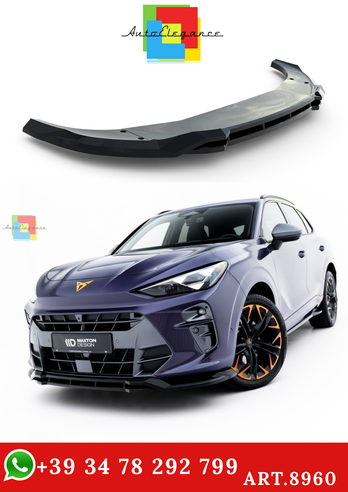 🔥ART.8960 SPLITTER ANTERIORE V.2 ADATTO PER CUPRA TERRAMAR Mk1🔥
