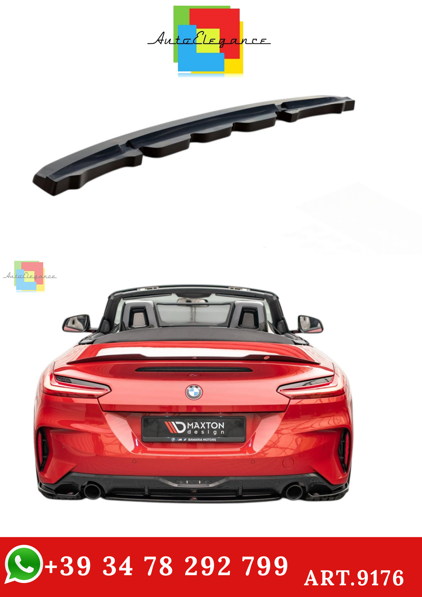 🔥ART.9176 SPLITTER POSTERIORE ADATTO PER BMW Z4 M-PACK G29🔥